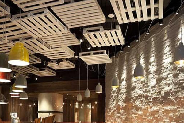 طراحی سقف چوبی رستوران